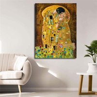 Gustav Klimt The Kiss Leinwand Wand Kunst/Klimpt Drucke Poster S von oCanvasHomeDecors