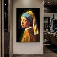 Johannes Vermeer Mädchen Mit Perlenohrring Leinwand Wandkunst/Berühmte Kunst Wohnzimmer Ölgemälde Druck Vintage von oCanvasHomeDecors