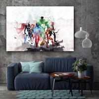Super Heroes Avengers Wandkunst/Retro Poster Aquarell Kunstwerke The Extra Large Print Kinder Geschenk von oCanvasHomeDecors