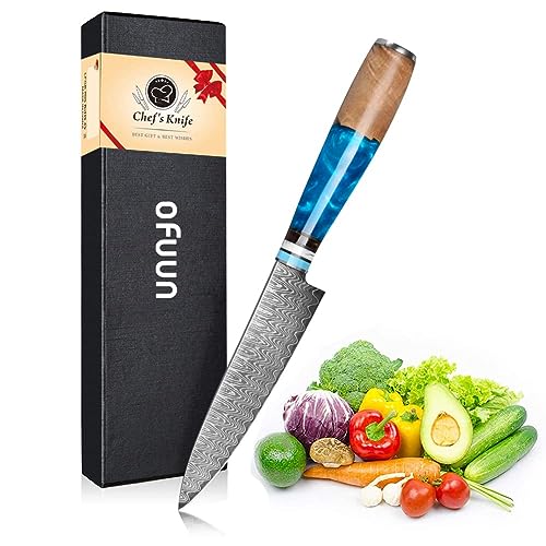 oFuun Professionelles Ausbeinmesser Filetiermesser 15 cm, professionelles Damaszener Küchenmesser, Fisch- und Fleischausbeinen von oFuun