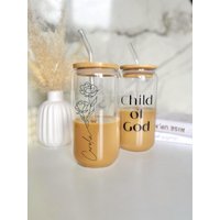 Trinkglas Mit Bambusdeckel - Glas Strohhalm Und Name Personalisiertes Geschenkidee Für Frauen Geburtstagsgeschenk von oHerzenswunsch