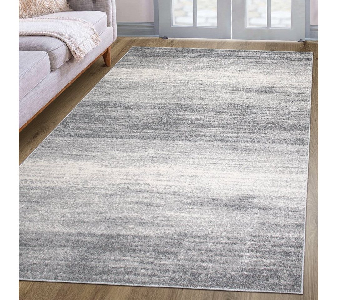 Teppich Mercur, oKu-Tex, rechteckig, Höhe: 11 mm, Kurzflorteppich, besonders weicher Flor, grau meliert, dichte Qualität von oKu-Tex