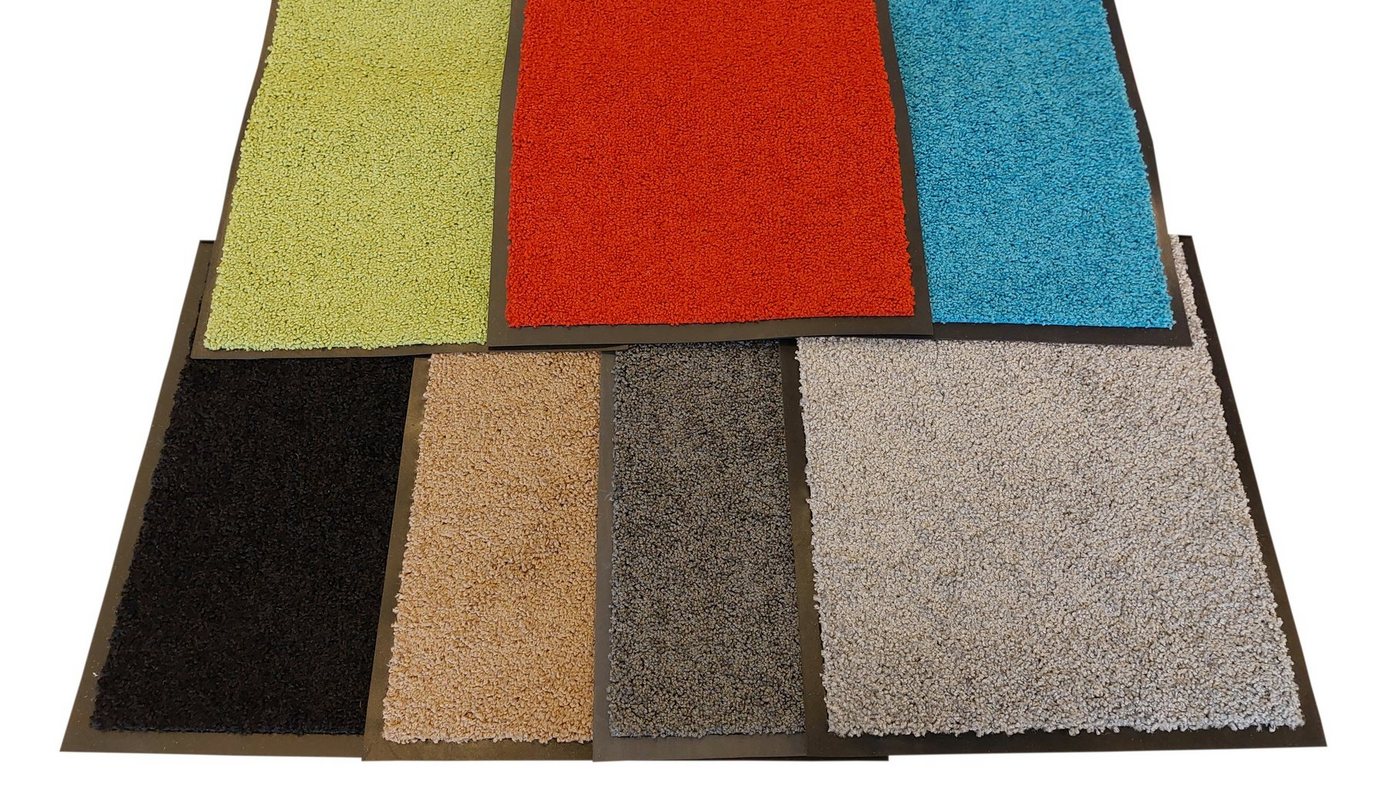 Fußmatte Eco-Clean, oKu-Tex, Türvorleger, Schmutzfangmatte, Fußabtreter, Indoor, rutschfest, Haustür, pflegeleicht, waschbar, 90 x 120 cm, Läufer, Braun von oKu-Tex