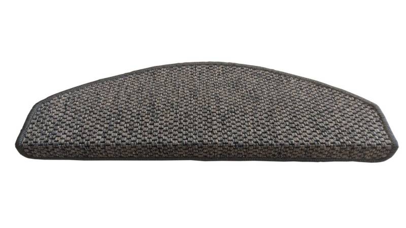 oKu-Tex Stufenmatte FLORENZ Stufenmattenset 15 teilig, natürliche Sisal Optik, Halbrund, Höhe: 4 mm, Flachgewebe mit Winkelschiene, strapazierfähig, verschiedene Farben von oKu-Tex