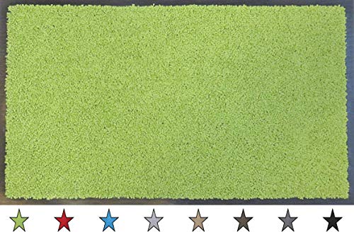 oKu-Tex Eco-Clean Schmutzfangmatte, Fußmatte, Läufer, rutschfest & waschbar, recycelt, für innen, grün, 90 x 120 cm von oKu-Tex