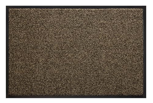 oKu-Tex Fußmatte Profi | Türmatte für den Innenbereich | Professionelle Schmutzfangmatte | meliertes Design Taupe | rutschfest, strapazierfähig & robust | Stoßkante gegen Umknicken | 60 x 90 cm von oKu-Tex