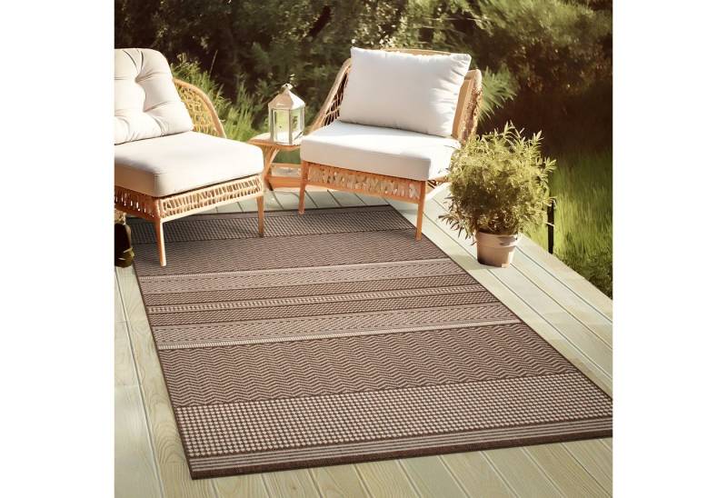 oKu-Tex Outdoorteppich PLUTUS In- & Outdoor Teppich, Flachgewebe, Sisaloptik, rechteckig, Höhe: 3 mm von oKu-Tex