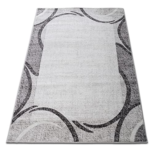 oKu-Tex Teppich Webteppich für Wohnzimmer, Flur, Schlafzimmer Creme Modern geometrisches Design Öko-Tex 100 Größe 120 x 170 cm 30171creme120170 von oKu-Tex