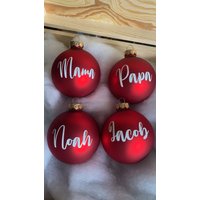 4x Personalisierte Weihnachtskugeln Mit Namen Oder Spruch Individuell Echtglas 8cm 4x Personalisierte Weihnachtskugeln Mit Namen Oder Spruch Individuell Echtglas 8cm von oLEDoFrames