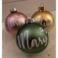 4x Personalisierte Weihnachtskugeln Mit Namen Oder Spruch Individuell Echtglas 8cm 4x Personalisierte Weihnachtskugeln Mit Namen Oder Spruch Individuell Echtglas 8cm von oLEDoFrames