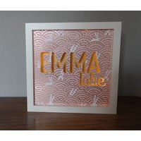 Beleuchteter Bilderrahmen Mit Led Und 6 Stunden Timer Name Kindername Nachtlicht - Tolles Geschenk Geburt Taufe Familie von oLEDoFrames