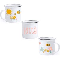 Kinderbecher Mit Namen - Biene Emaille Keramik Kinderbecher Mit Namen - Biene Emaille Keramik von oLEDoFrames