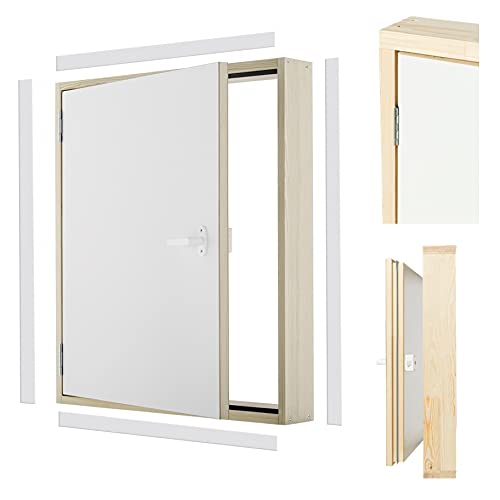 Kniestocktür Drempeltür Holz mit Wärmedämmung Abseitentür TERMO U=1,22 W/m2K (80x70) von oMan
