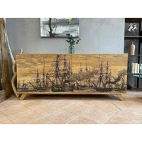 Industrielle Kommode/Moderne Rustikale Eichenkommode Handgemachte Möbel Industriemöbel von oakyoakfurniture
