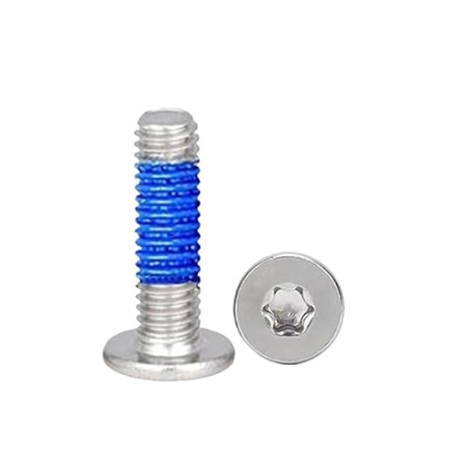 10/20 Stück M3 M4 304 Edelstahl Torx Sechslappen Ultradünne Flachkopf-Spender Geklebte Anti-Rutsch-Sicherheitsschraube(16mm,M3 20pcs) von oavhvchg