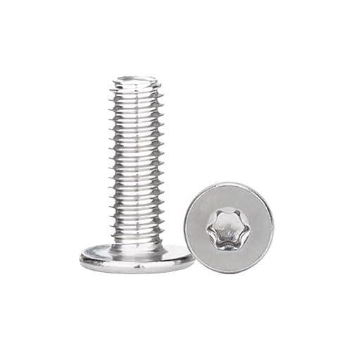 10/50 Stück M3 M4 304 Edelstahl Innen-Torx Sechslappen Ultradünne runde flache Waferkopf-Sicherheitsschraube(30mm,M4 10pcs) von oavhvchg