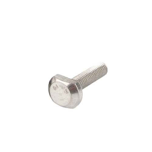 10 Stück A2-70 304 Edelstahlschrauben M5 M6 T-Typ Druckplattenschrauben T-Schlitzschienen T-rechteckige Hammerköpfe(45mm,M6-10pcs) von oavhvchg