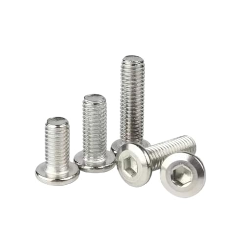 10 stücke M5 M6 304 Edelstahl Flache Hex Hexagon Große Möbel Sockel Niet Schraube Joint Verbinden Kopf Bolzen(10mm,M5-10pcs) von oavhvchg