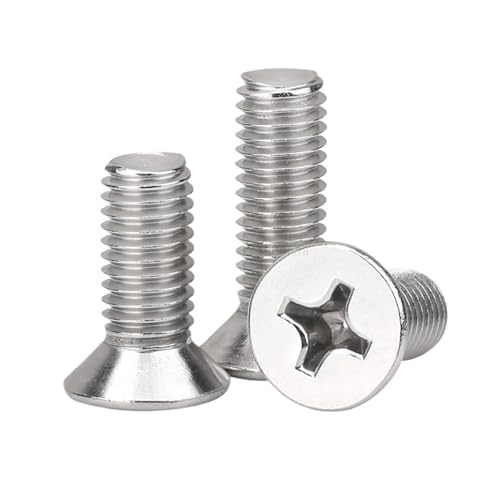 100 Stücke M1 M1.2 M1.4 M1.6 304 Edelstahl Flachkopf Senkkopf Maschinenschrauben(12mm,M1.4 (100 PCS)) von oavhvchg