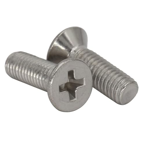 100 stücke M1 M1.2 Länge 3-6mm 304 Edelstahl Kreuzschlitz Senkkopf CSK Flachkopfschraube(3mm,100Pcs M1 304) von oavhvchg