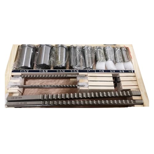 18-teiliges CNC-Keilnut-Räumnadel-Set in Zollgröße, 1/2-1-1/2 Räumnadelbuchse, Shim, Hochgeschwindigkeitsstahl-Schneidwerkzeug von oavhvchg