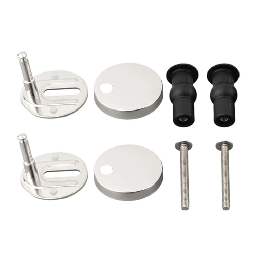 2 Stück Toilettensitzscharniere, Top Fix Scharnierhalterungen, Ersatz-Entriegelungs-Schnellschrauben-Kit for Möbelzubehör(4.7cm) von oavhvchg