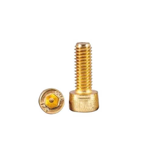 2 stücke M2 M2.5 Länge 4-20mm Titan Überzug Gold 12,9 Grade Schraube Hexagon Innensechskantschraube(16mm,M2.5) von oavhvchg