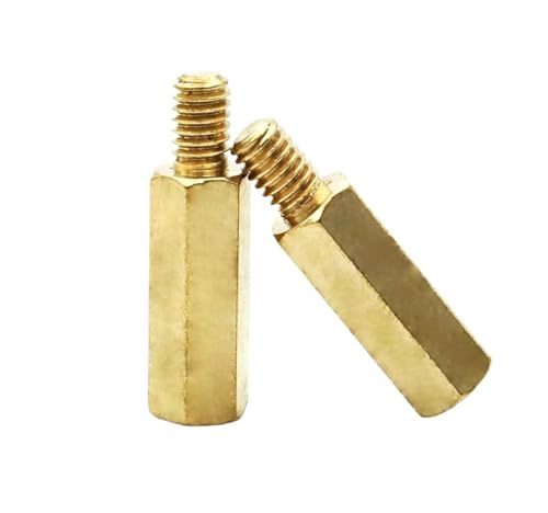 20/50 Stück M2 M2.5 M3 Sechskant-Messing-Abstandshalter, einköpfiger Messingbolzen for Computergehäuse, Motherboard-Schraubenmutter-Abstandshalter(8mm,M2.5 (50pcs)) von oavhvchg