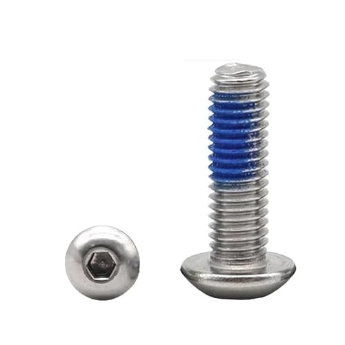 20/50 Stück M2.5 M3 304 Edelstahl Innensechskant Innensechskant Rundkopf Anti-Loose Anti-Rutsch-Spender Geklebter Schraubenbolzen(20mm,M3 20pcs) von oavhvchg