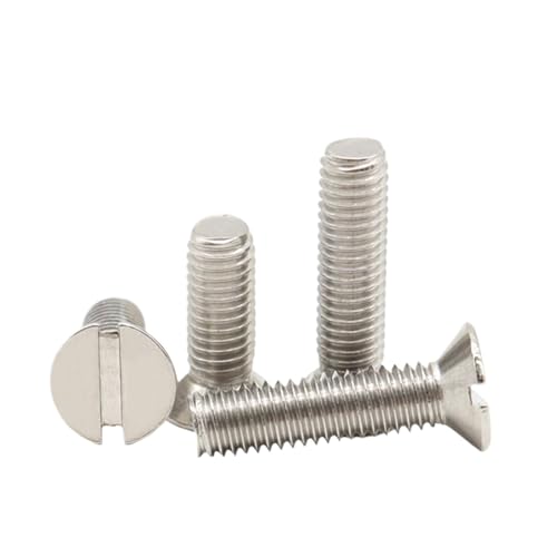 20 Stück M1.6 M2 M2.5 304 Edelstahl Senkkopfschrauben 304 Schlitz Flachkopf Gewindebolzen(4mm,M1.6-20pcs) von oavhvchg