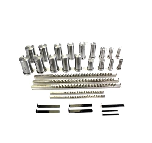 30-teiliges Nutenräumset in Zollgröße, 5-teilige Räumnadeln 1/2''-1-1/2'', 18-teilige Buchsen und 7-teilige Unterlegscheiben, HSS-Werkzeug for CNC-Maschinen von oavhvchg