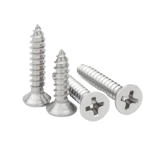 300 Stück M1 M1.2 M1.4 M1.5 304 Edelstahl Senkkopf Selbstschneidende Schraube(10mm,M1.5x300pcs) von oavhvchg