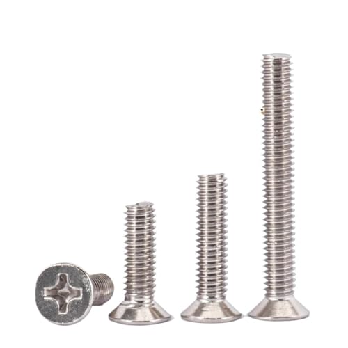 50/100 Stück M3 M3.5 Vernickelter Kohlenstoffstahl KM Senkkopfschraube Kreuzschlitzschraube(25mm,M3-100PCS) von oavhvchg