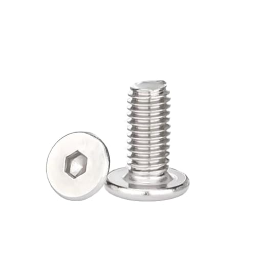 50 Stück M1.6 M2 M2.5 304 Edelstahl CM Ultradünne superniedrige Sechskantschrauben mit kurzem Kopf Innensechskantschraube(9mm,M1.6 50pcs) von oavhvchg