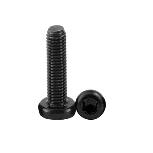 50 Stück M2 M2.5 Schwarz 304 Edelstahl Torx Innensechsrund Sechskant Rundkopf Manipulationssichere Sicherheitsschraube Bolzen(4mm,M2 50pcs) von oavhvchg