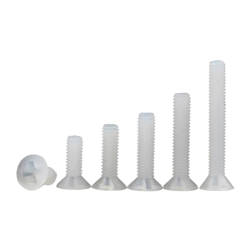 50 Stück M2 M2.5 weiße Nylon-Senkkopfschrauben, isolierte Schrauben(8mm,M2.5-50pcs) von oavhvchg