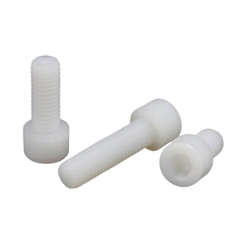 50 Stück M3 M4 weiße Nylon-Innensechskantschrauben zur Verwendung in der Isolierung Innensechskantschrauben(20mm,M3-50pcs) von oavhvchg