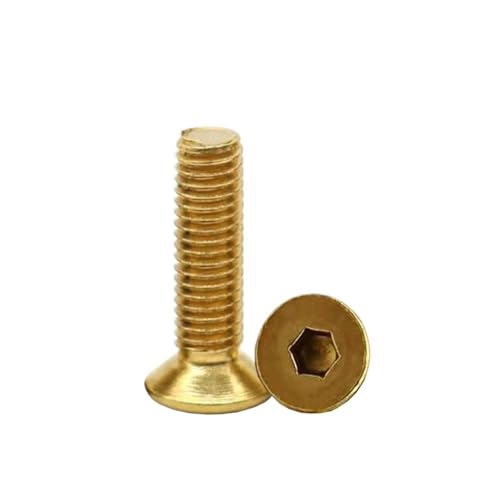 50 stücke M2 M2.5 Länge 4-16mm Schlüssel Kopf Messing Hex Innensechskant Flache Senkkopf CSK Kopf Schraube Bolzen(4mm,M2 50pcs) von oavhvchg