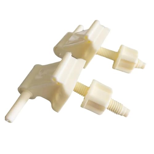 Toilettensitzscharnier Kunststoff-Befestigungsschrauben Muttern Toilettendeckelschrauben Mutter Toilettendeckelschraube Toilettensitzscharniere(Milky white) von oavhvchg