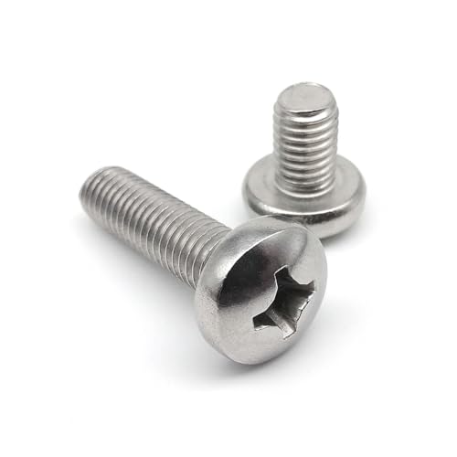 oavhvchg 5/10 Stück M4 M5 M6 M8 Länge 5–80 mm 316 A4-70 Edelstahl Kreuzrund-Flachkopfschraube(Color:35mm,Size:M5 10pcs) von oavhvchg