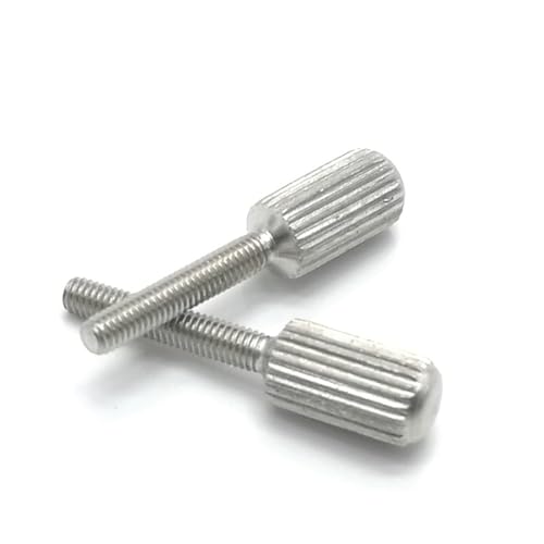 oavhvchg 5 Stück M2 M2.5M3 M4 M5 M6 Länge 6–30 mm 304 Edelstahl Rändelschrauben mit kleinem Kopf Rändelschraube Handfestziehen Vorhangverriegelungsschrauben(8mm,M4 (5Pcs)) von oavhvchg