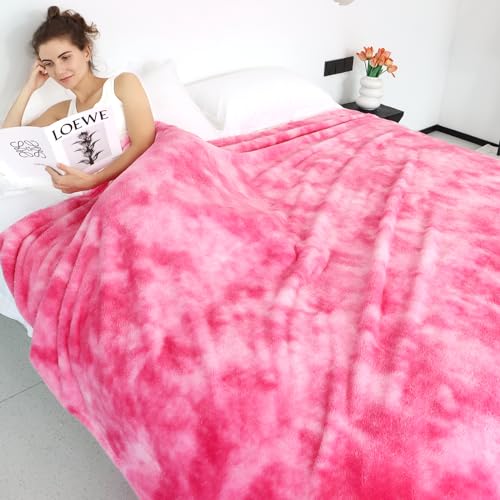 Fleece-Überwurfdecke, gemütlich, weich, leicht, Überwurfdecke, warm, Plüsch, rosa, Herbstdecken und Überwürfe, Couch, Sofa, Bett, Camping, Reisen, Picknick, Outdoor-Decke, Erwachsene, 127x170 cm Fleece-Überwurfdecke, gemütlich, weich, leicht, Überwurfdecke, warm, Plüsch, rosa, Herbstdecken und Überwürfe, Couch, Sofa, Bett, Camping, Reisen, Picknick, Outdoor-Decke, Erwachsene, 127x170 cm von obinsm