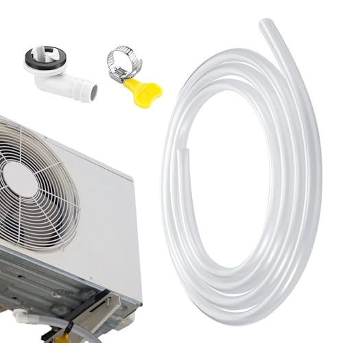 objbhuely Ablaufschlauch für Klimaanlage, -Klimaanlagen-Ablauf-Set, AC-Schlauch-Ersatz mit Anschluss und Klemme, Teile von objbhuely