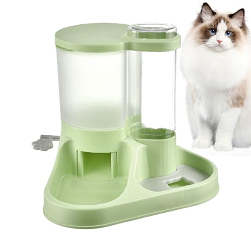objbhuely Automatisches Futter- und Wasserspender-Set für Haustiere, 2-in-1-Futterstation – abnehmbares Design-Futterwerkzeug für Hunde, Katzen und andere Tiere von objbhuely
