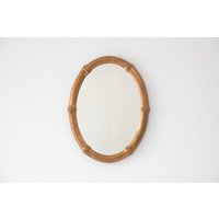 Faux Bamboo Spiegel Aus Geschnitztem Und Vergoldetem Lindenholz, Österreich 1930Er Jahre von objekte