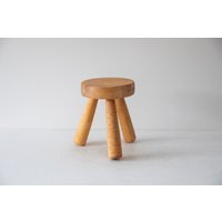 Hocker Aus Massivem Birkenholz Von Ingvar Hildingsson, Schweden 1970Er Jahre von objekte