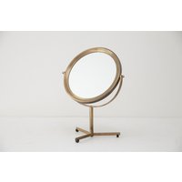 Seltener Tripod Tischspiegel Aus Messing, 1960Er Jahre von objekte