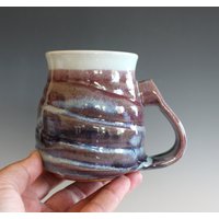 12 Unzen Becher Einzigartige Kaffeetasse Handgemachte Keramiktasse Handgeworfenes Steinzeug Becherrad Keramik Und Töpferei von ocpottery