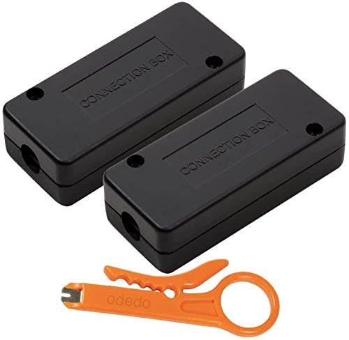 odedo 2x LSA Verbindungsmodul inkl. 1x Auflegewerkzeug für Cat 7 und Cat 6A 5, LSA Verbinder zum Reparieren, Verlängern von Netzwerkkabeln und Verlegekabeln, Connection Box, metallisiert (2) von odedo