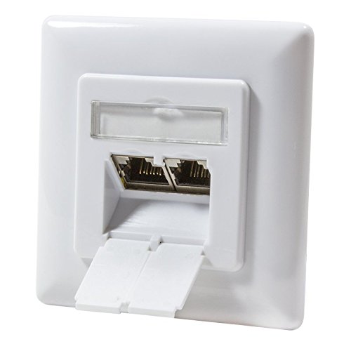 odedo CAT6a Netzwerkdose 2x RJ45 Buchse Geschirmt Unterputz Montage 10 Gbit Ethernet Netzwerk PoE LAN Dose Patchkabel Netzwerkkabel Verlegekabel Weiß odedo CAT6a Netzwerkdose 2x RJ45 Buchse Geschirmt Unterputz Montage 10 Gbit Ethernet Netzwerk PoE LAN Dose Patchkabel Netzwerkkabel Verlegekabel Weiß von odedo